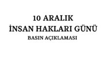 10 Aralık İnsan Hakları Günü, Basın Açıklaması